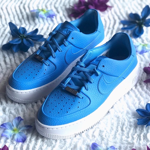 nike air force 1 sage low university blue
